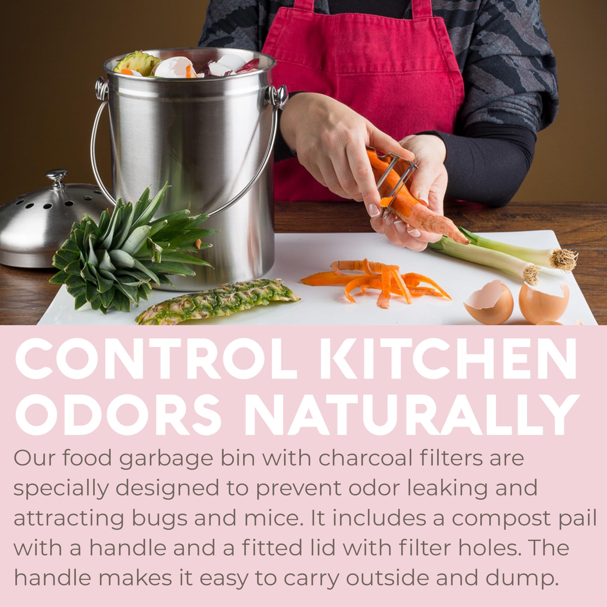 Kitchen Compost Bin for Kicthen Countertops