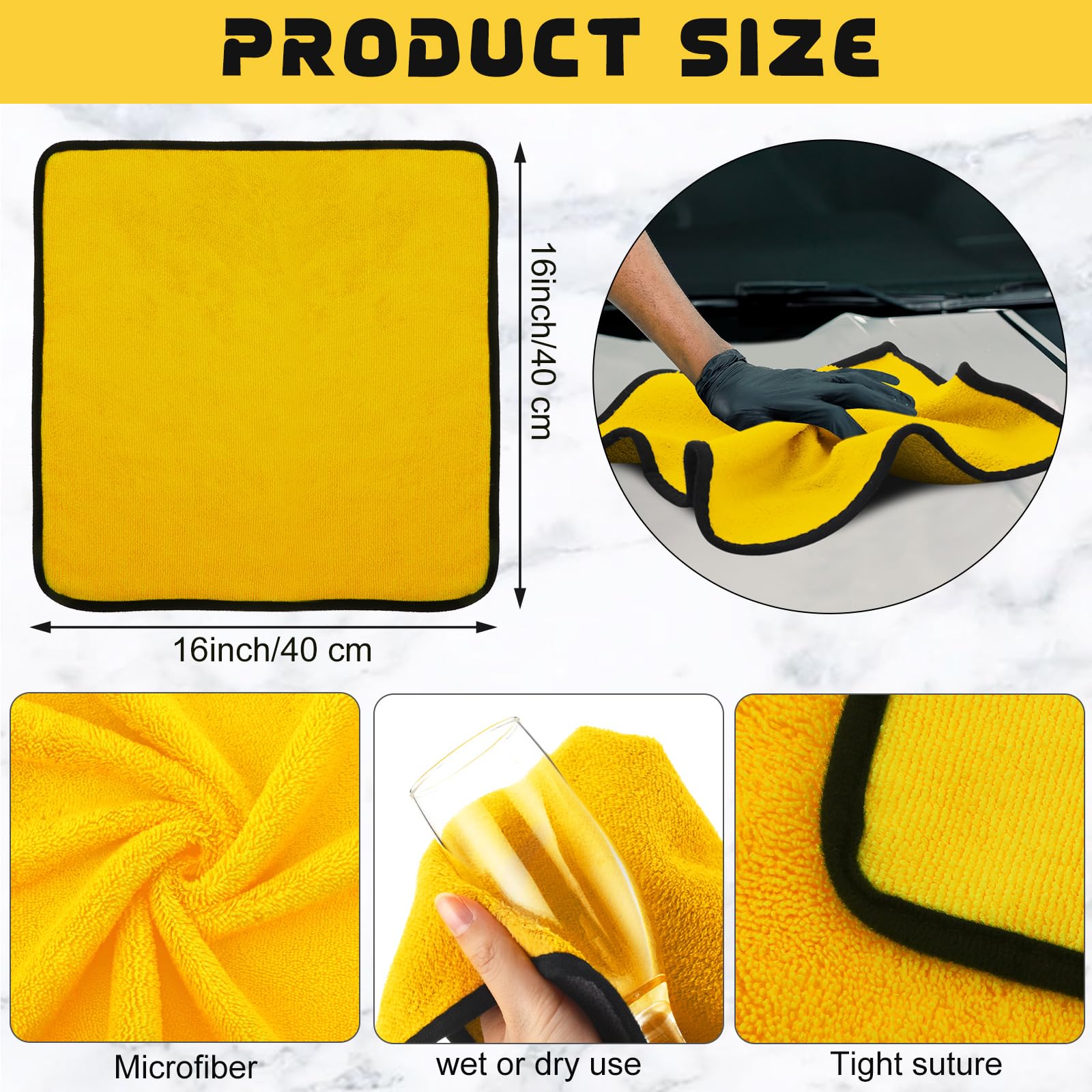 50 Pcs Microfiber Towels (50 Count)