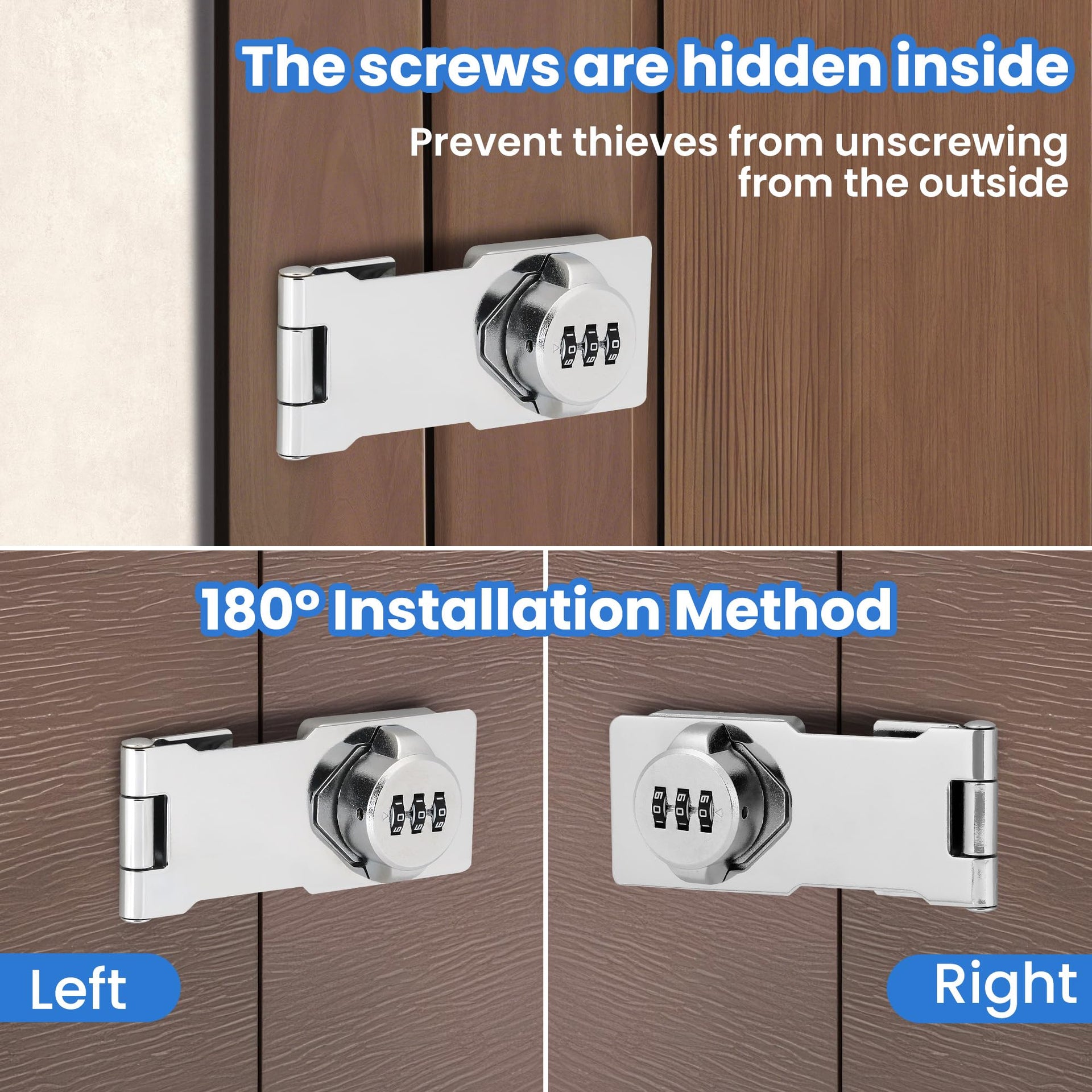 Keyless Cabinet Lock with Combination Code (2 Count)