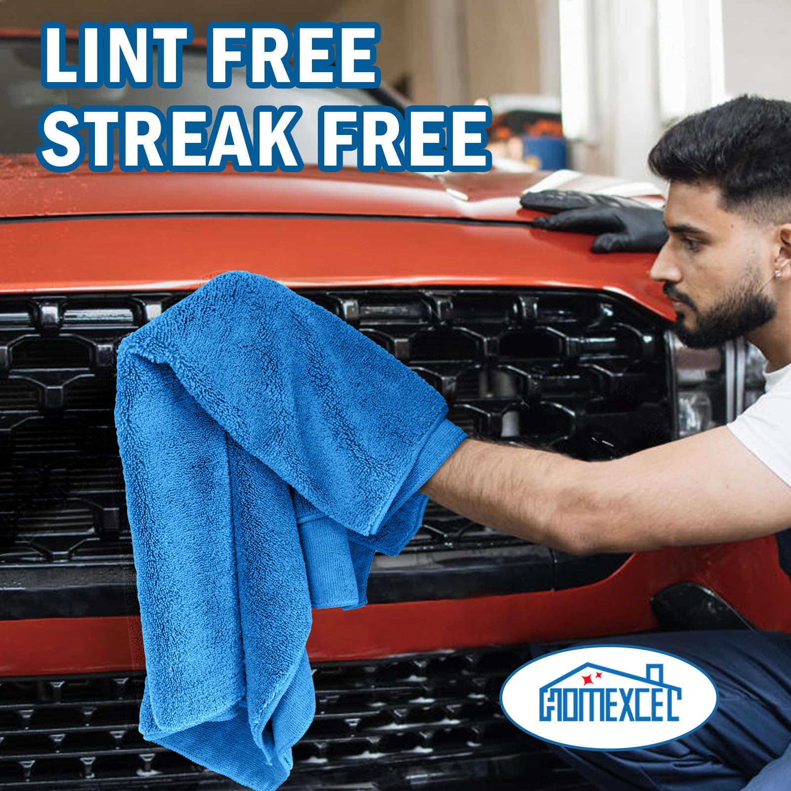 Professional Large Microfiber Car Drying Towels 2 Pack (2 Count)