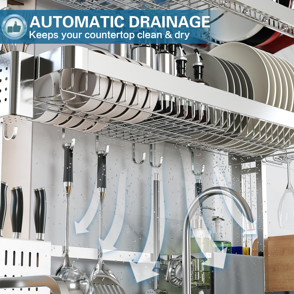 Over The Sink Dish Drying Rack