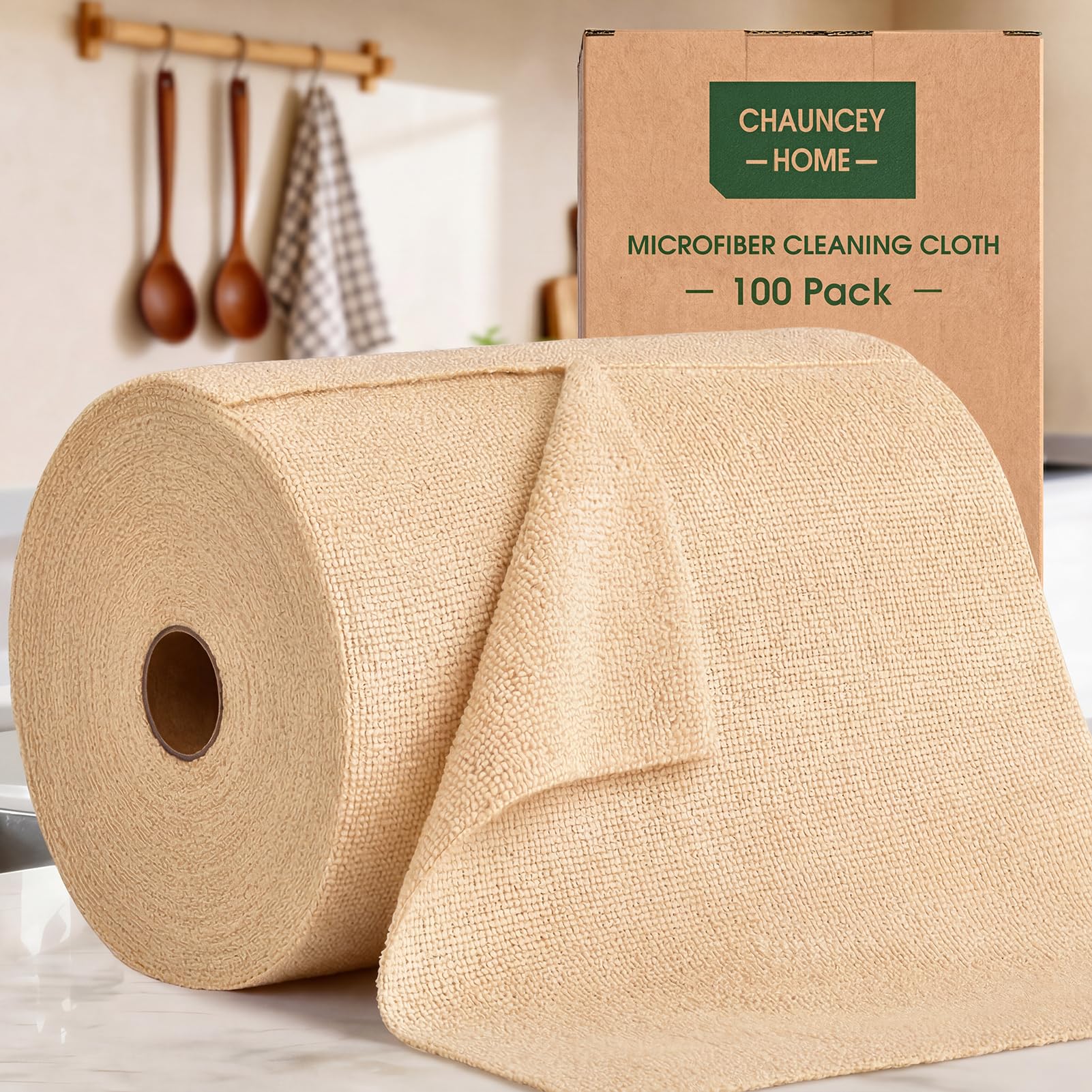 Microfiber Cleaning Cloth Roll (100 Count)