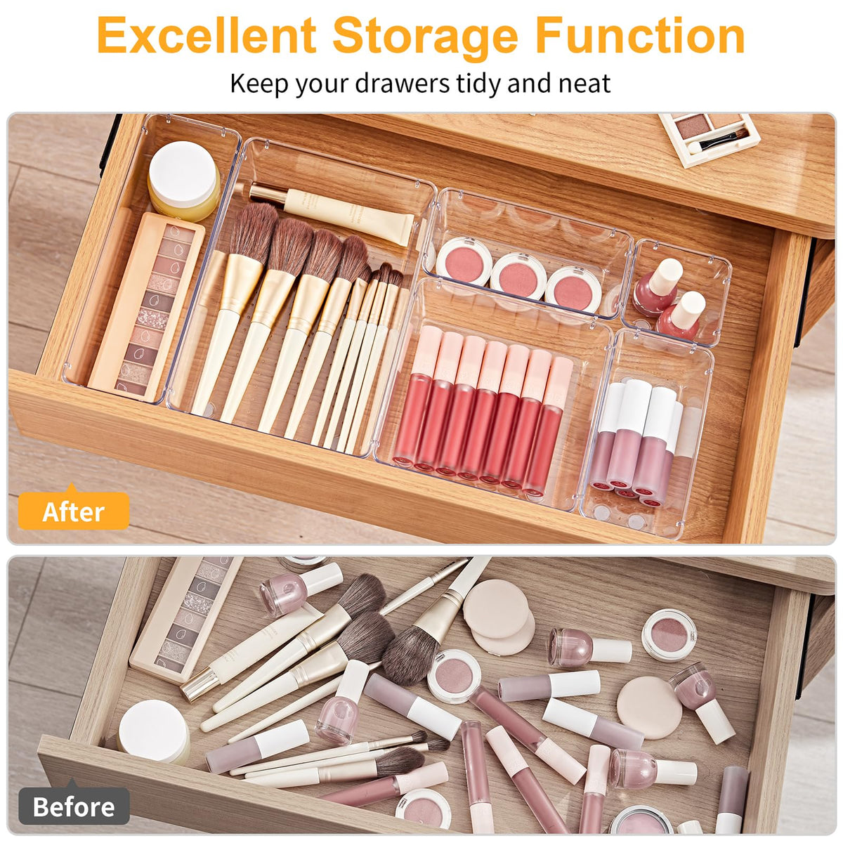 13 Piece Drawer Organizers with Non (13 Count)