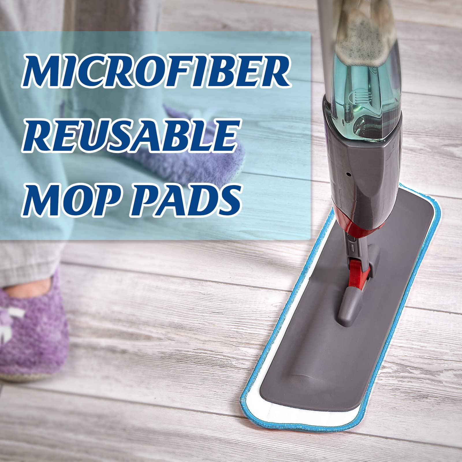 24 Pcs Microfiber Mop Pads Replacement Heads