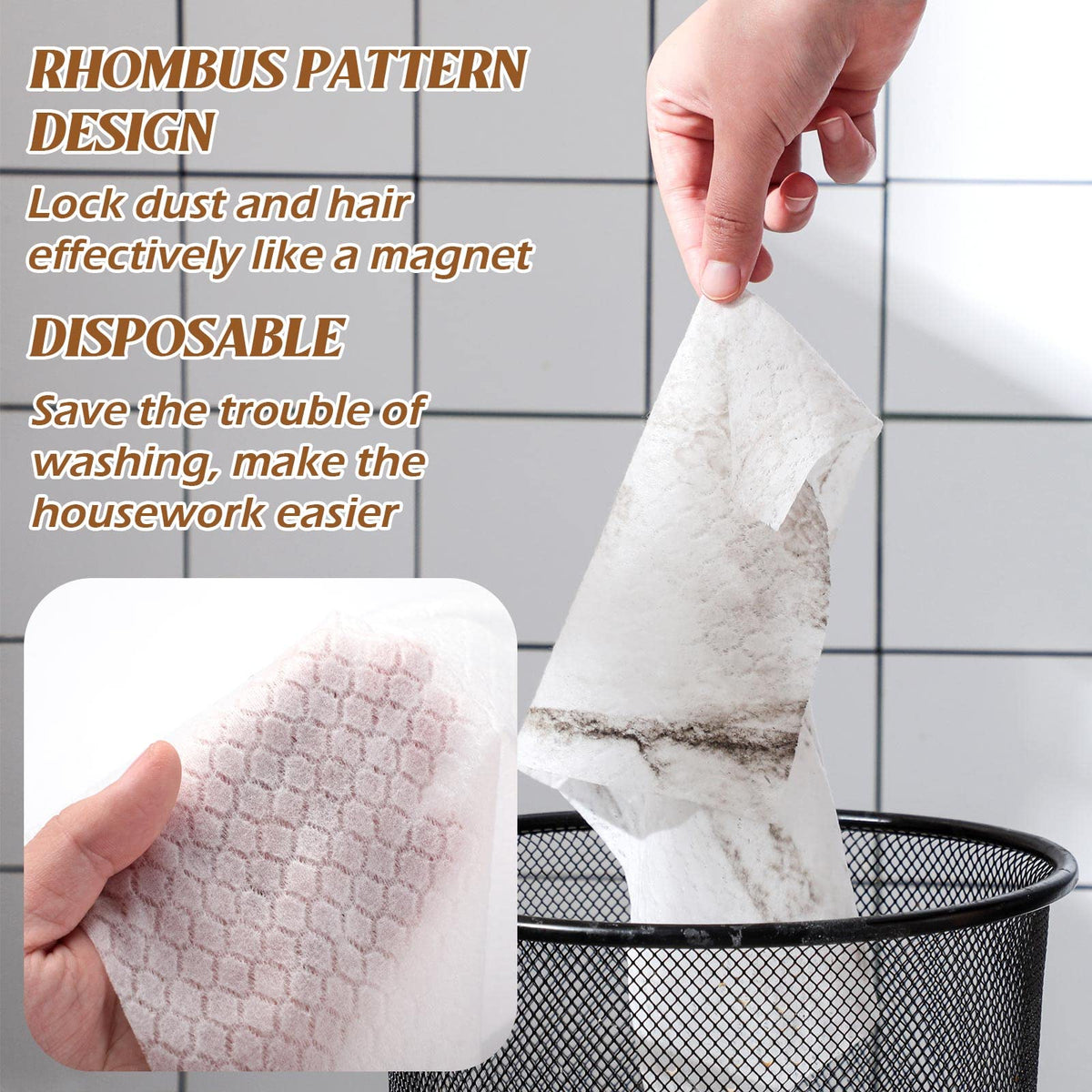 300 Count Dry Sweeping Cloths Compatible with Swiffer Sweeper