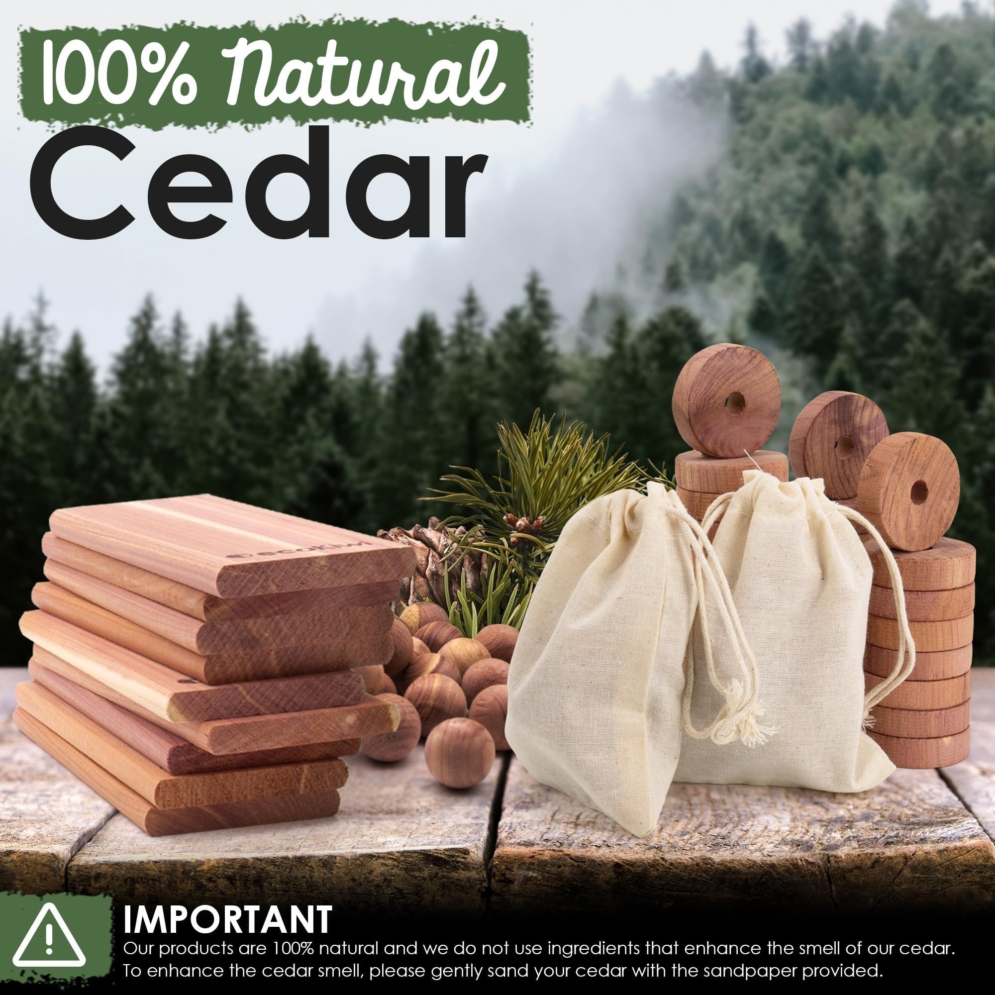Cedar Bundle for Clothes Storage (68 Count)