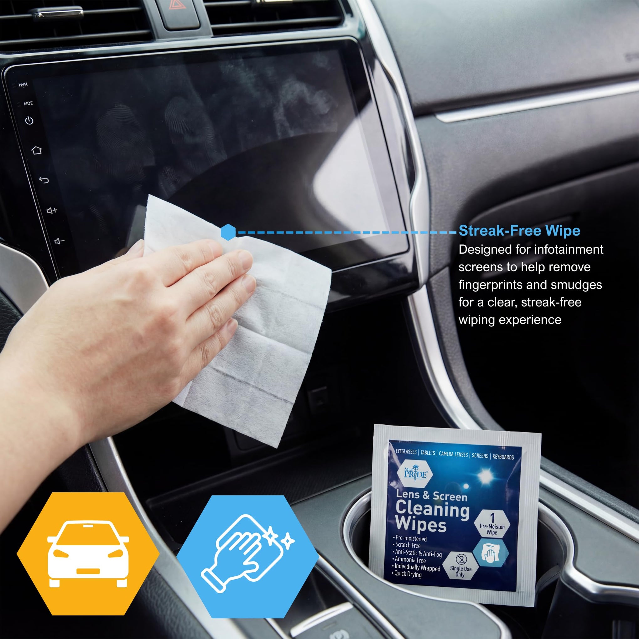 Anti Fog Lens and Screen Cleaning Wipes for Eyeglasses