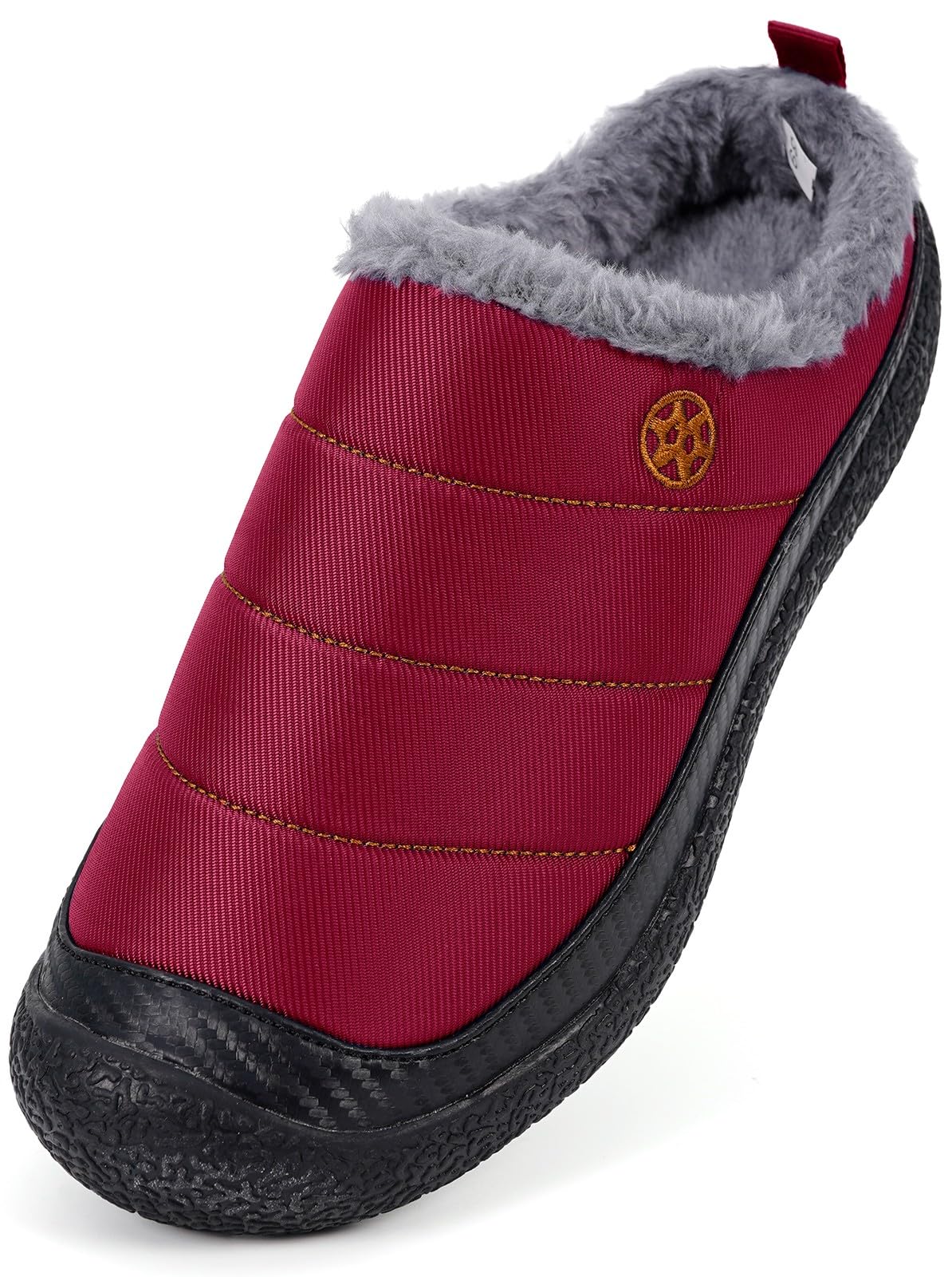 Womens Mens House Slippers Outdoor Winter Shoes Red