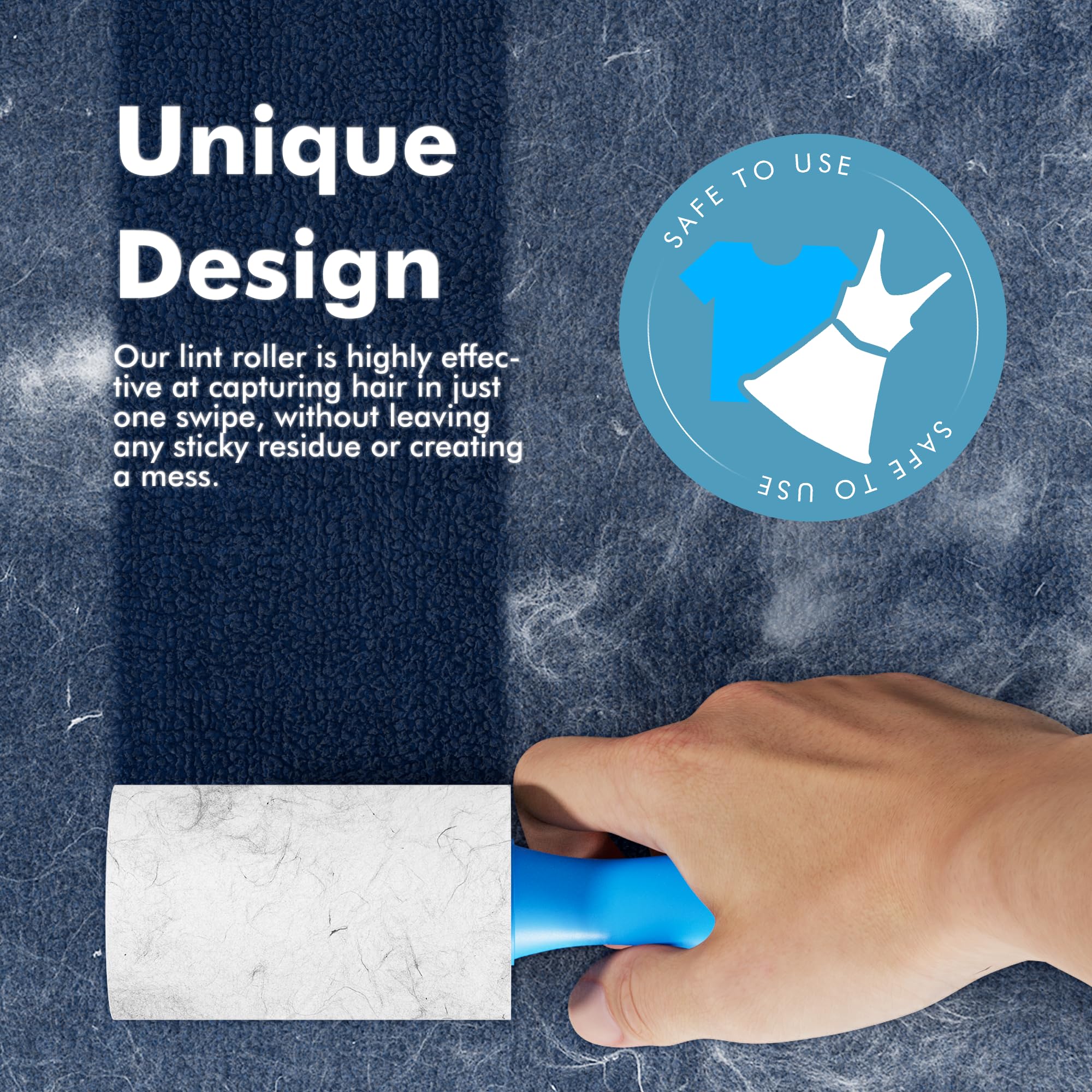Mini Extra Sticky Lint Rollers for Travel (150 Count)