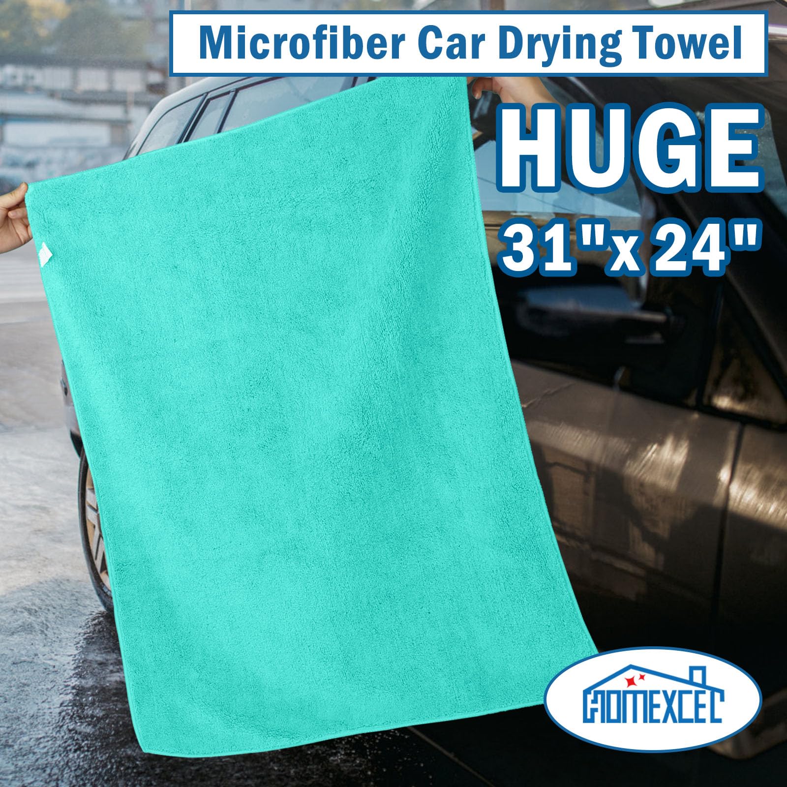 Professional Large Microfiber Car Drying Towels 2 Pack (2 Count)