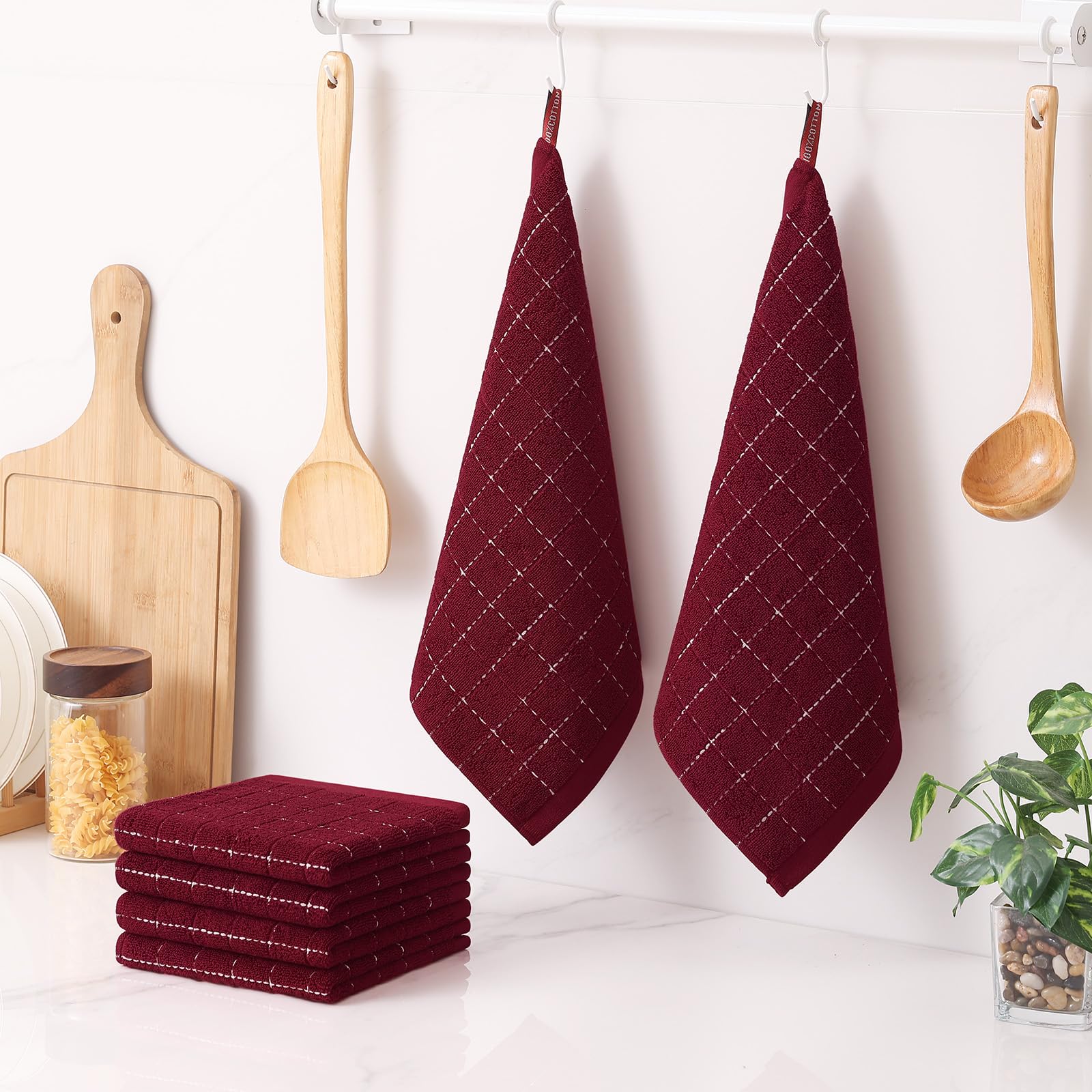 100% Cotton Terry Kitchen Dish Cloths (12 Count)
