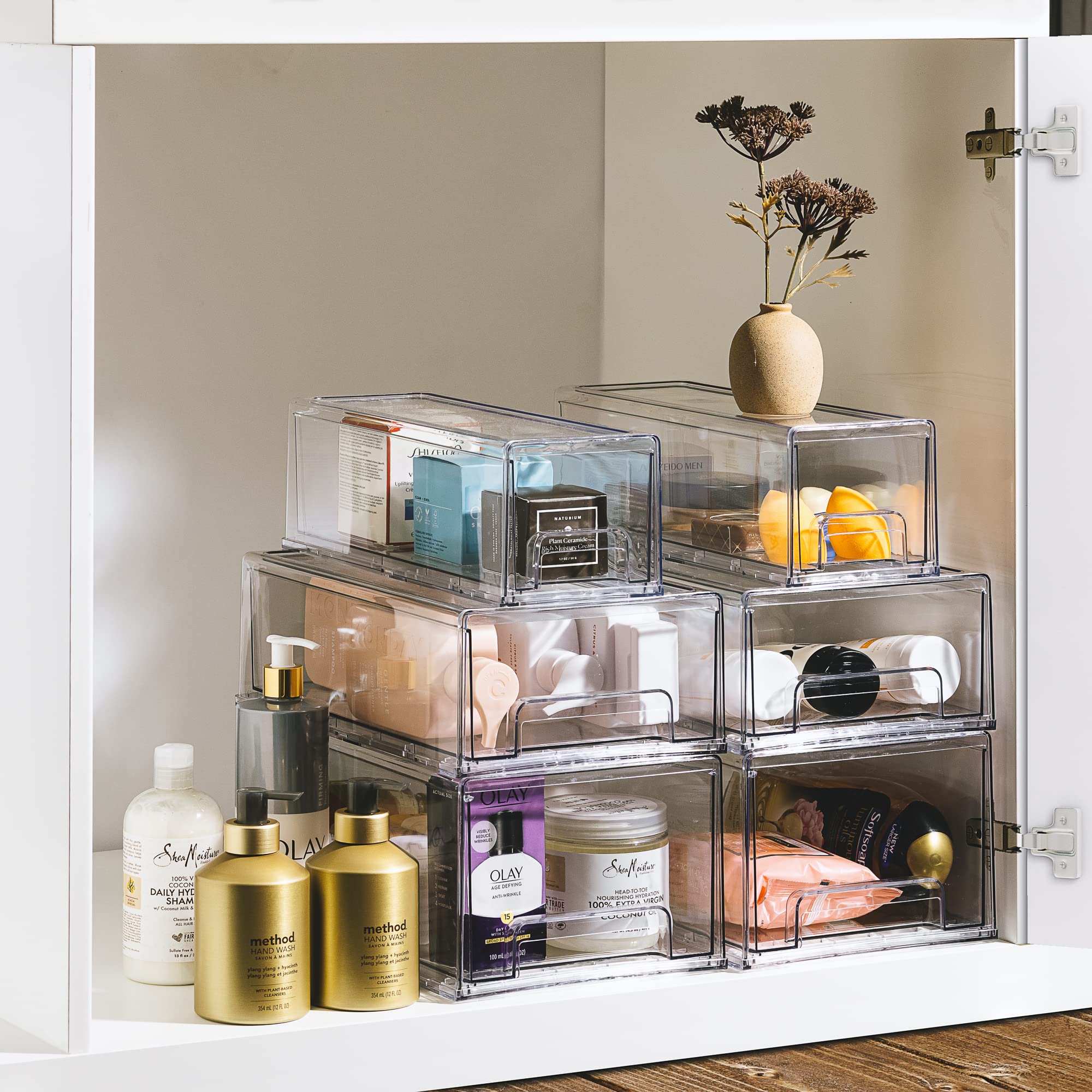 Large Clear Storage Drawers (2 Count)