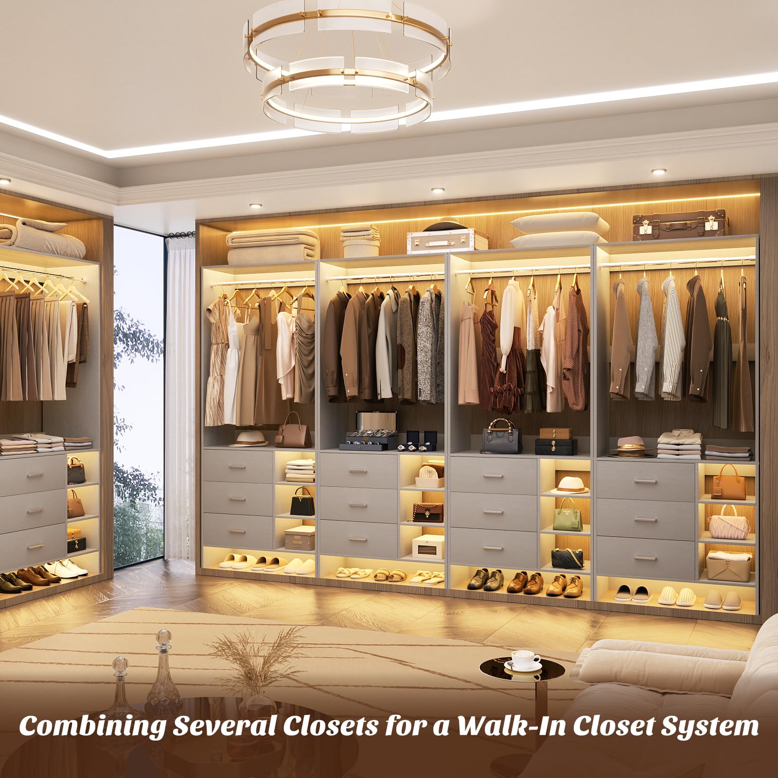 2.5FT Closet System with 3 Drawers