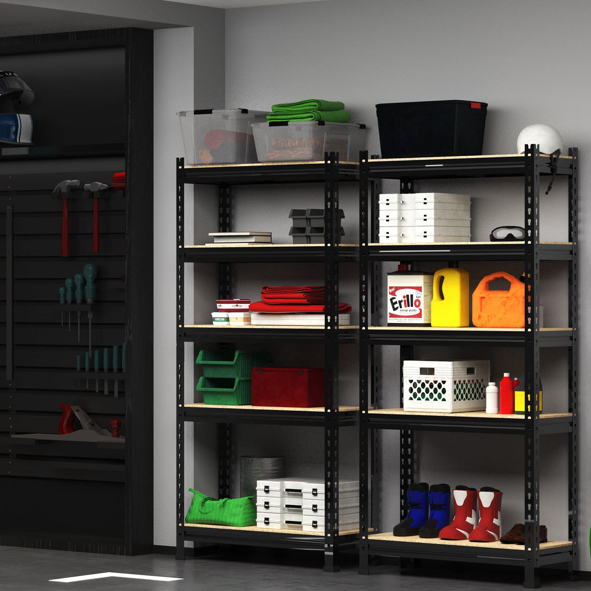 5 Tier Garage Storage Shelves (3 Count)