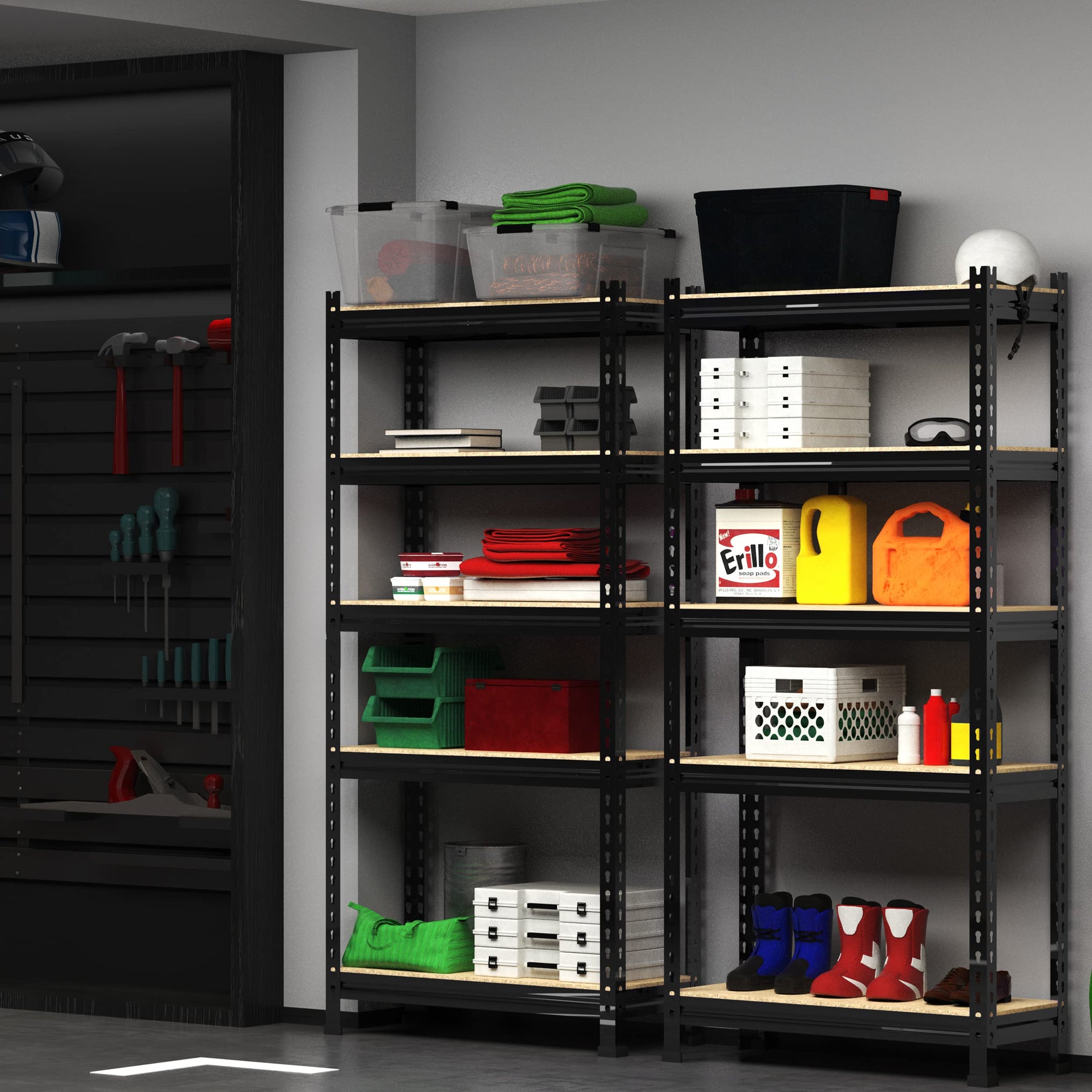 5 Tier Garage Storage Shelves (2 Count)