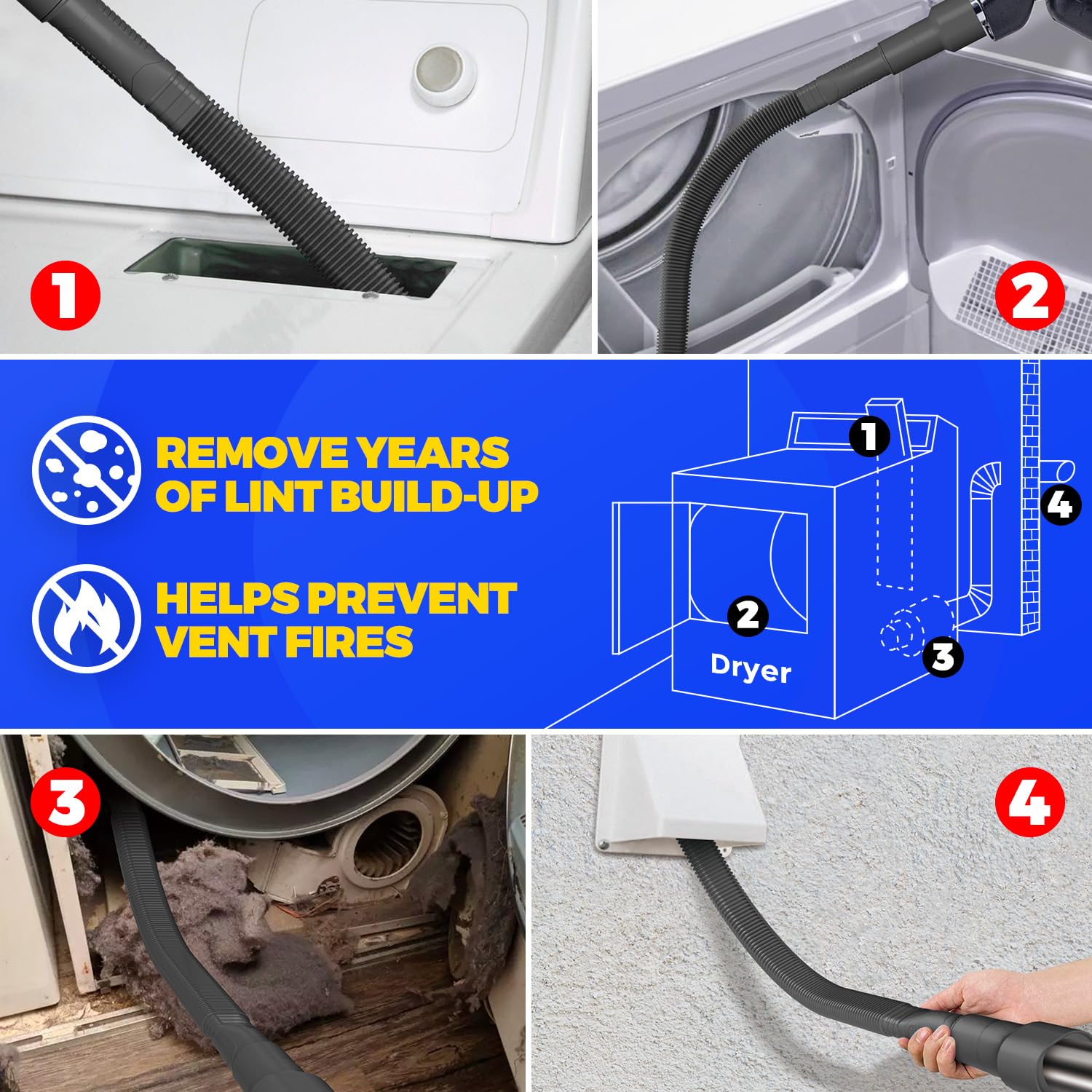 Dryer Vent Cleaner Kit 2Pack (2 Count)