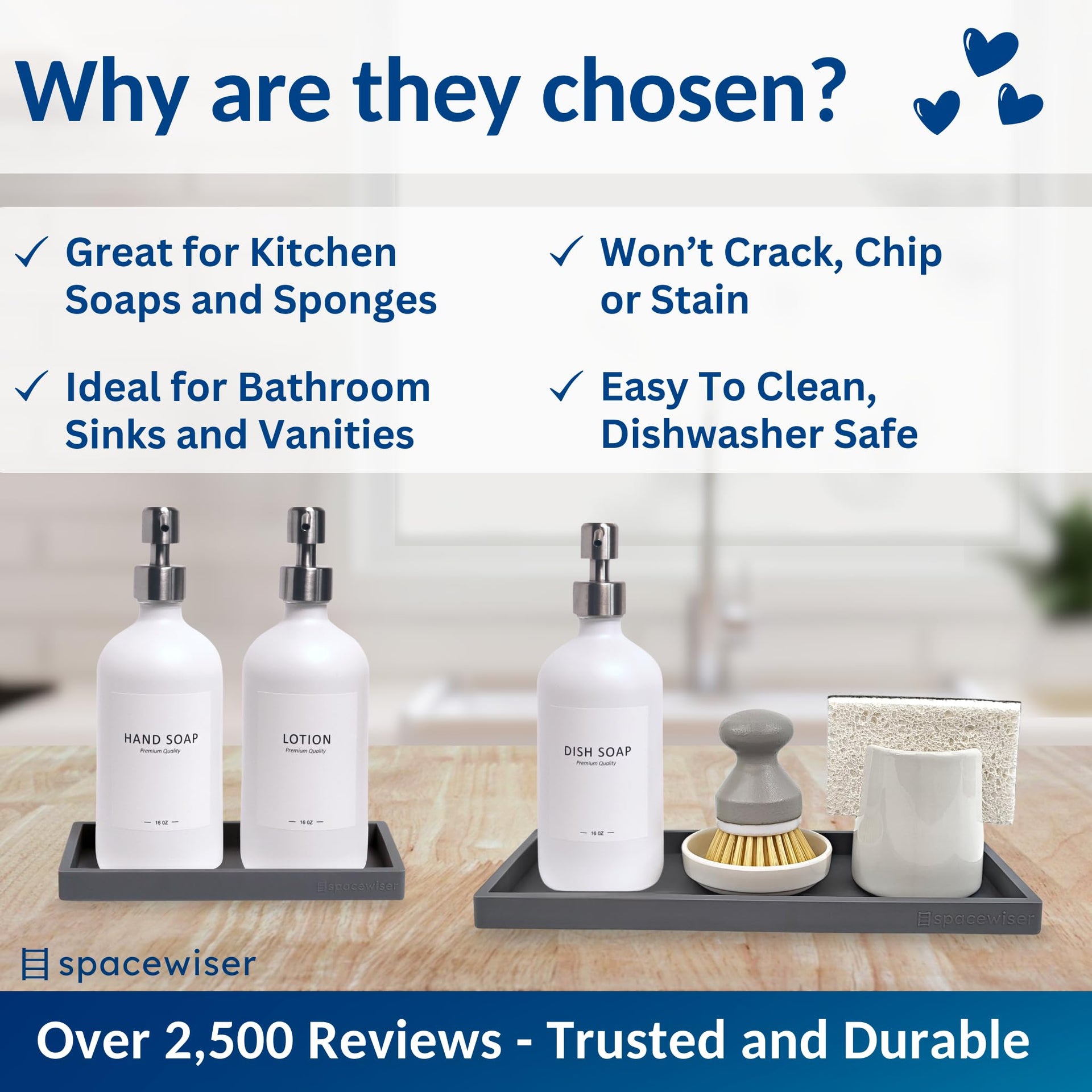 Countertop & Vanity Silicone Tray