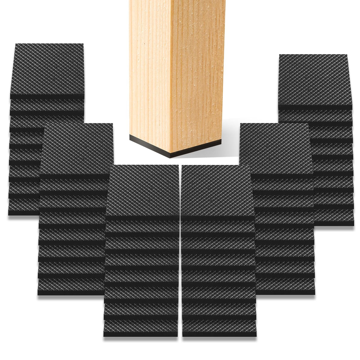 Non Slip Rubber Furniture Pads & Grippers (48 Count)