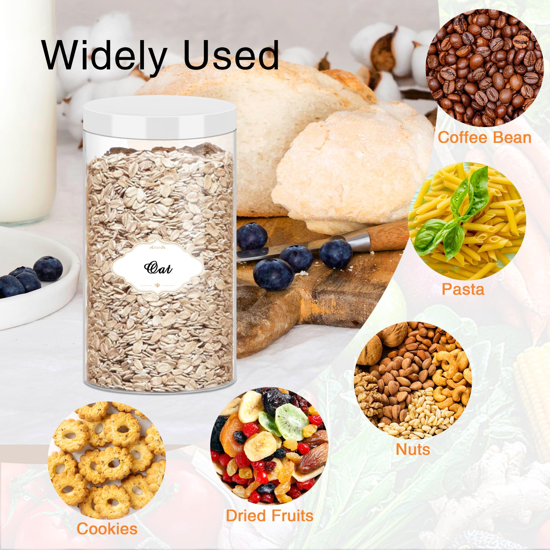 32 OZ Plastic Jars with Lids (16 Count)