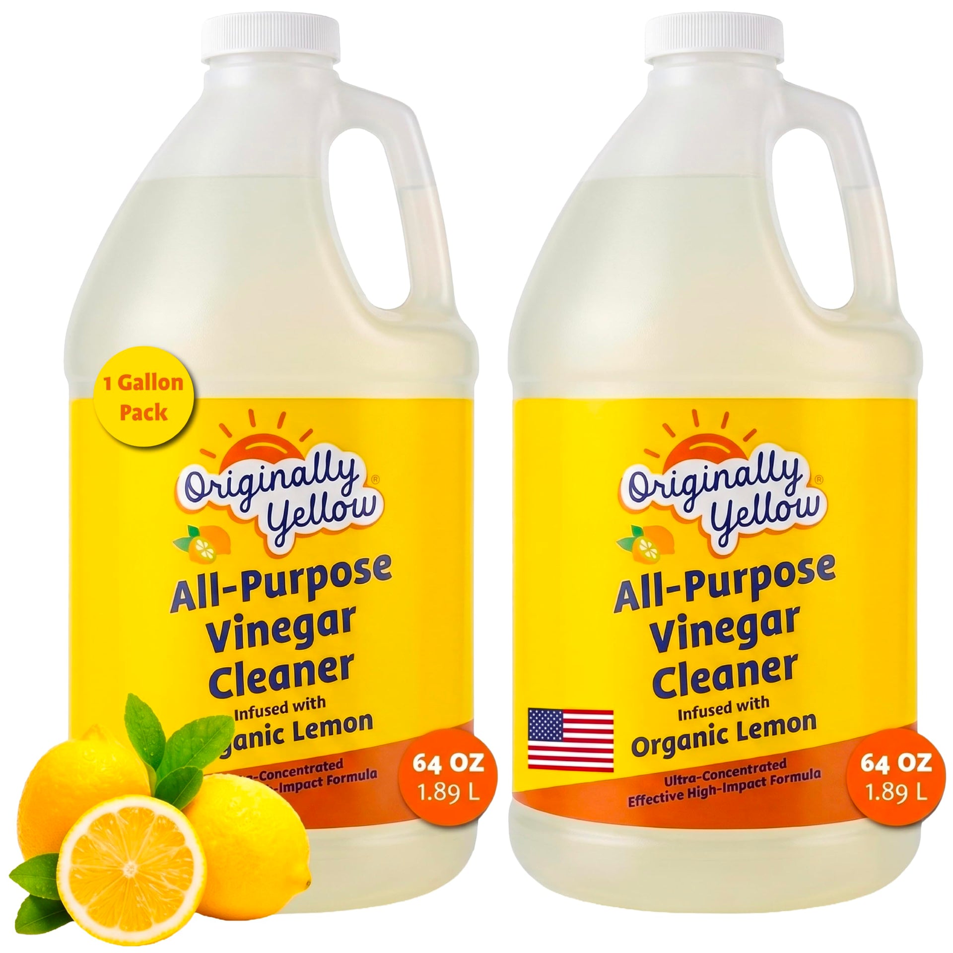 Lemon White Vinegar For Cleaning Purpose 1 Gallon (128 Fl Oz)