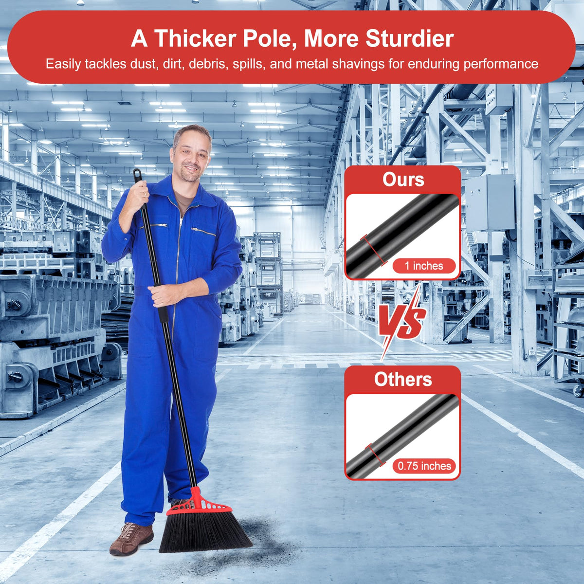 Heavy Duty Broom Commercial Indoor