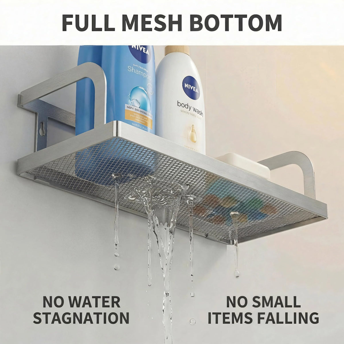 2 Pack Wide Hollowout Shower Caddy & Spice Rack (2 Count)