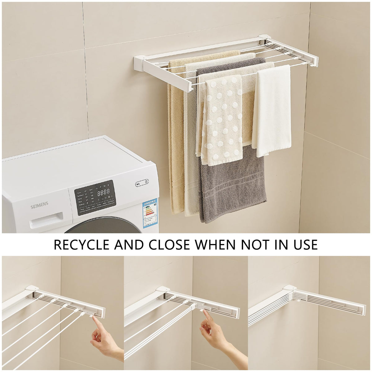 Wall Mounted Clothes Drying Rack