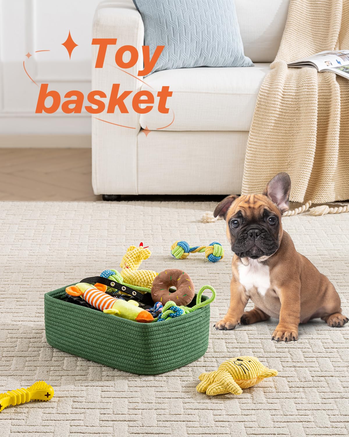 Small Woven Storage Basket for Organizing (3 Count)