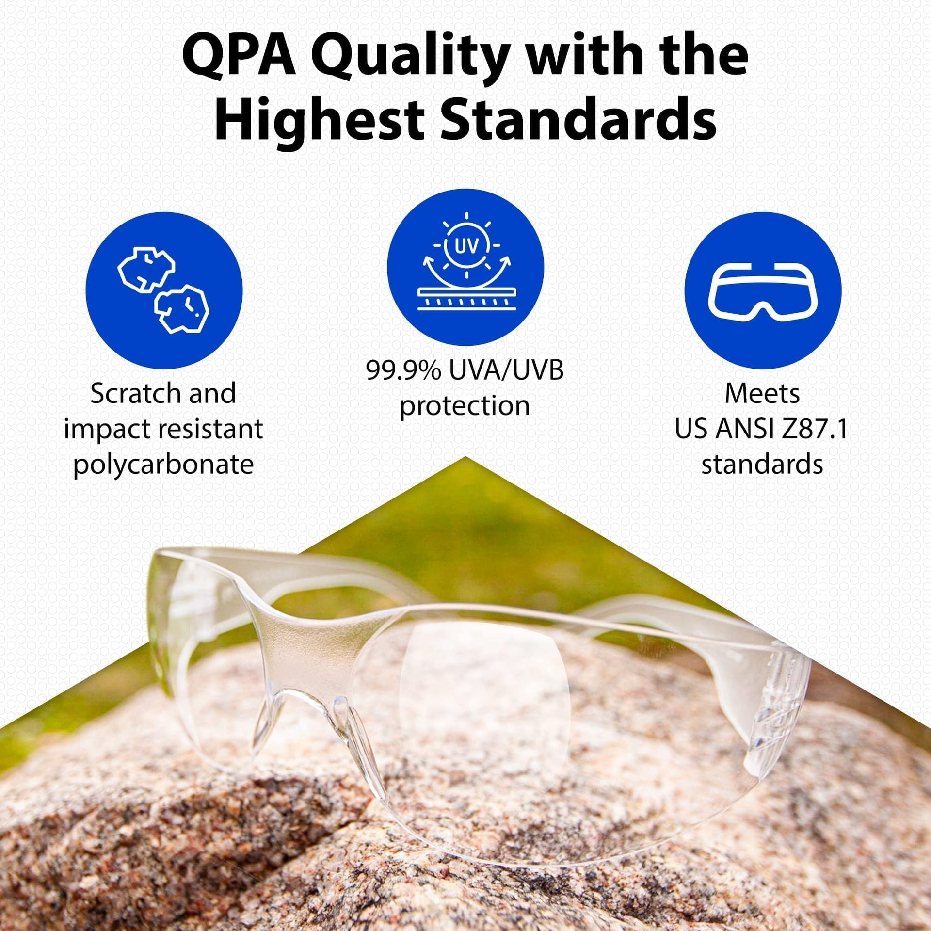 Quest Anti Fog Safety Glasses (10 Count)