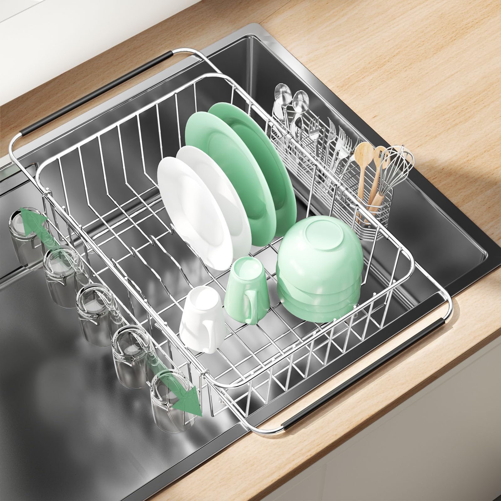 Dish Drying Rack in Sink