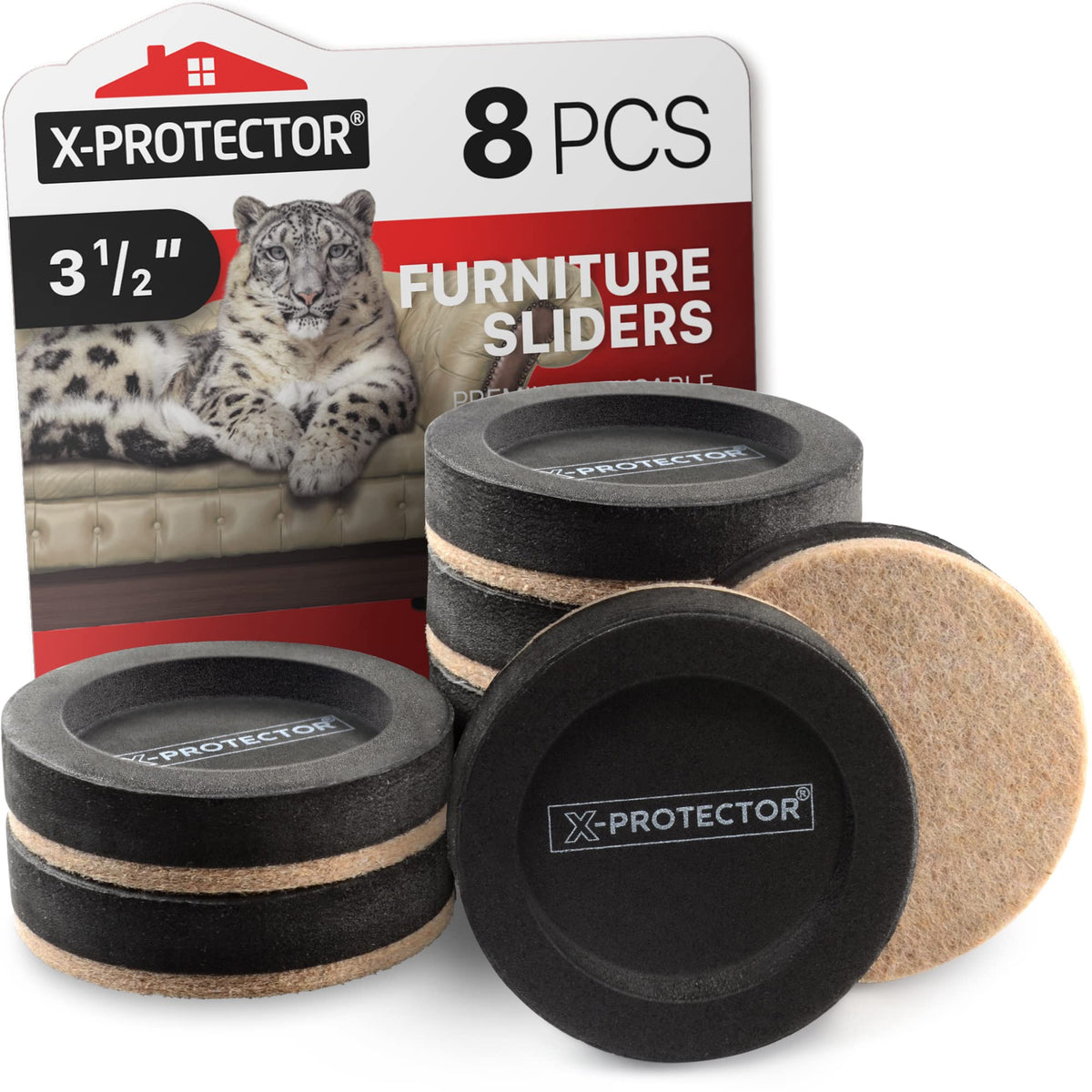 Felt Furniture Sliders for Hardwood Floors X (8 Count)