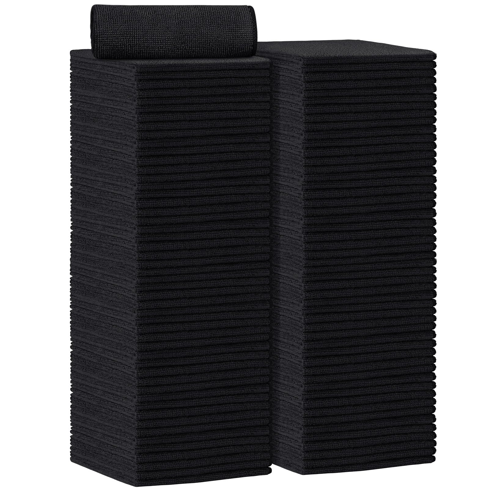 Black Microfiber Cleaning Cloth (100 Count)