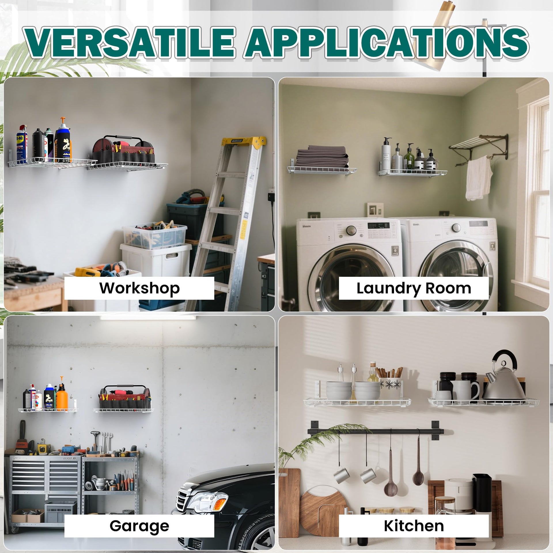 Garage Wall Shelves 12x18 Inch (2 Count)