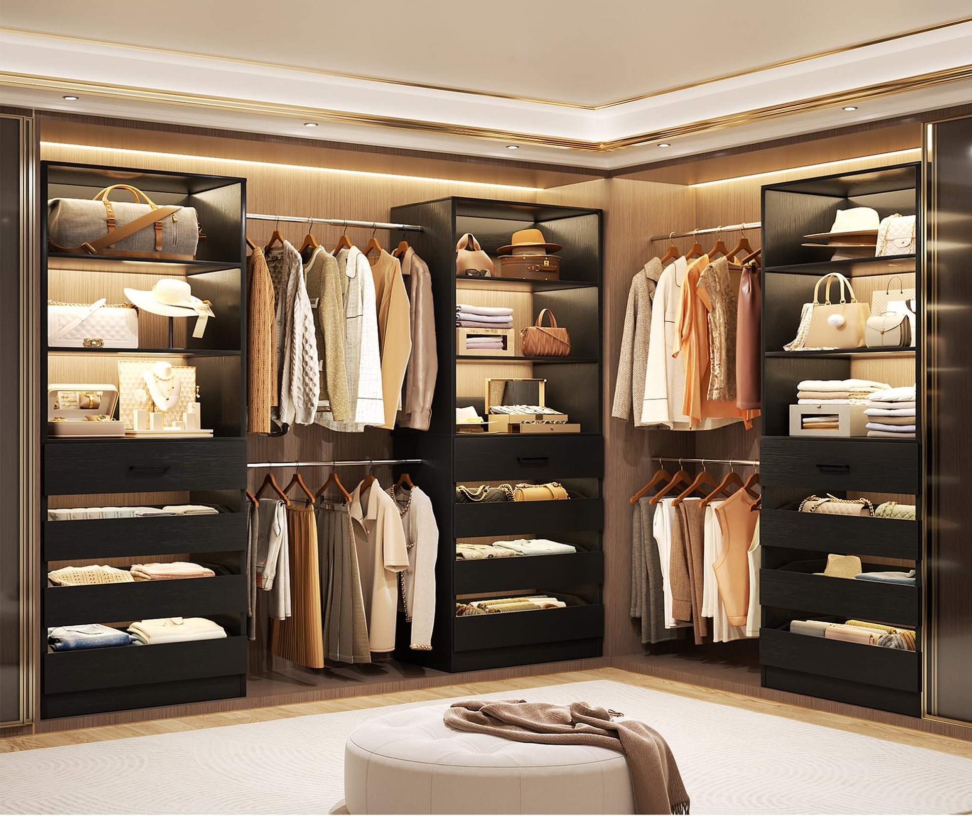 Closet System with 12 Drawers