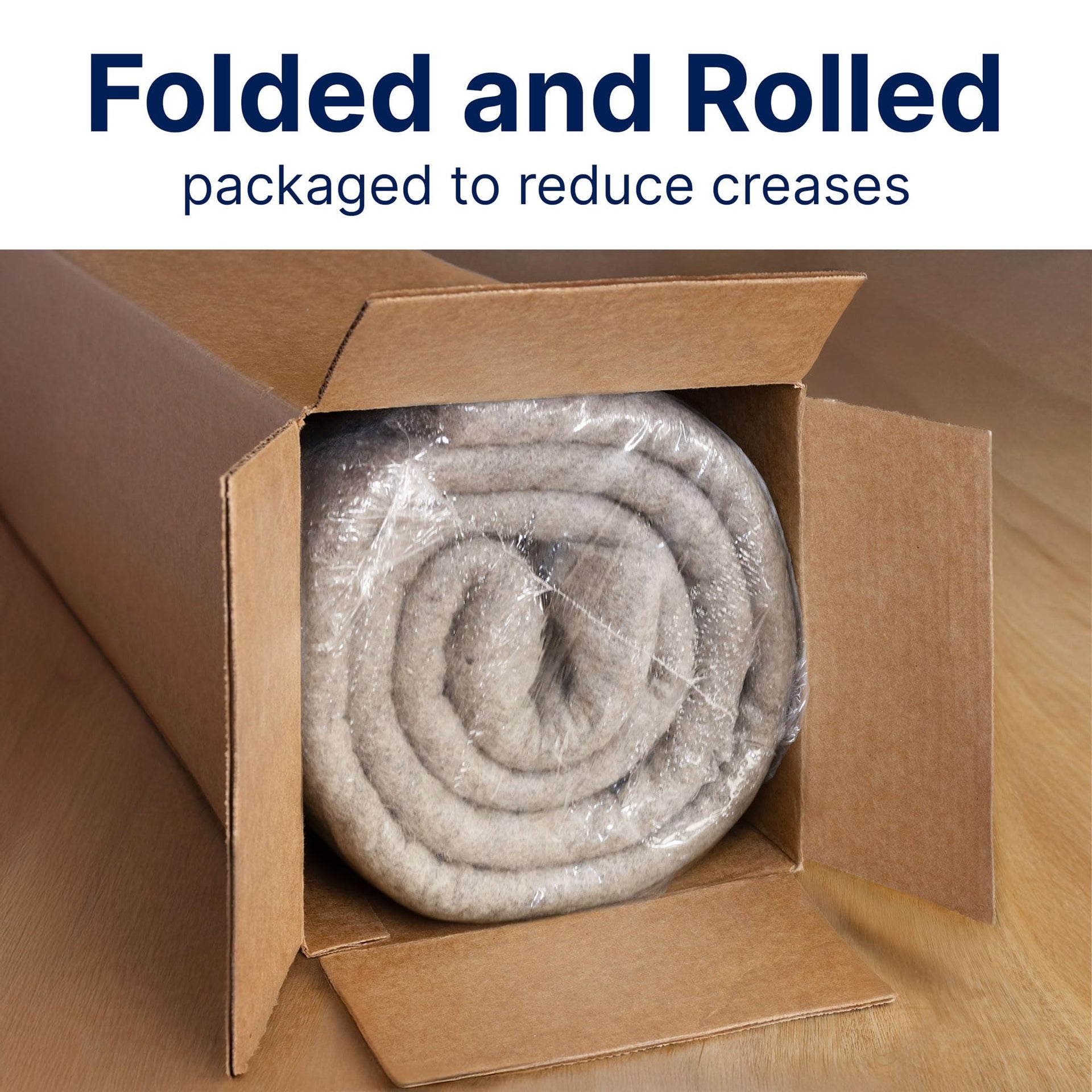 Eco-Plush - 8' Square - 1/2" Thick - 100% Felt - Luxurious Cushioned Rug Pad - Available in 3 Thicknesses, Many Custom Sizes
