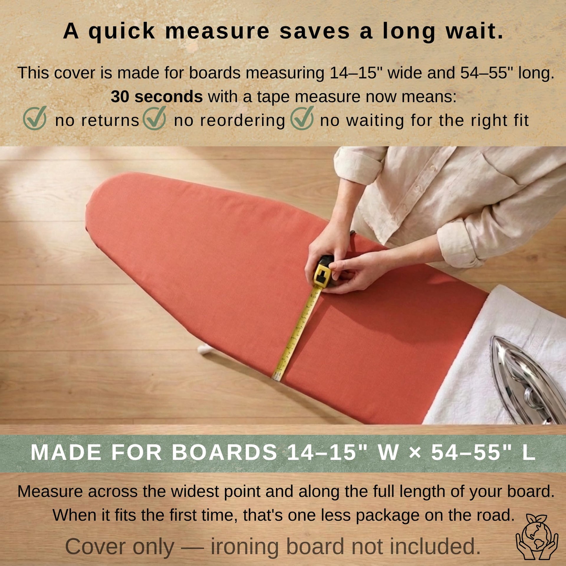 Extra Thick Ironing Board Cover 15x54 Standard Size