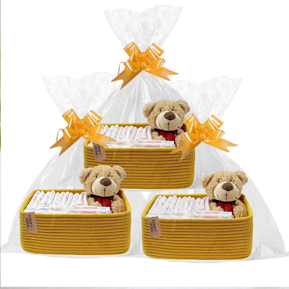 COMFY HOMI 11.5"x7.5"x4.7" Storage Baskets for Organizing (3 Count)
