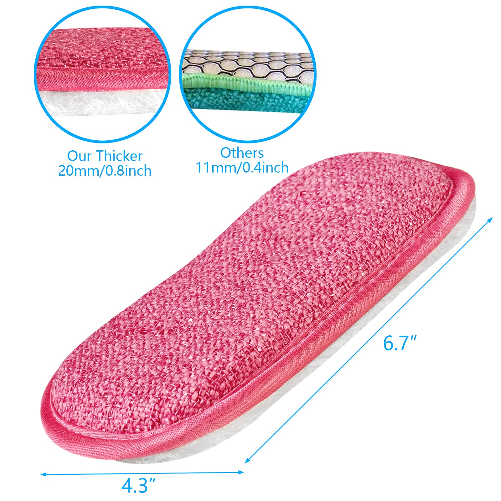 Kitchen Dish Sponge Scrubber Non Scratch (5 Count)