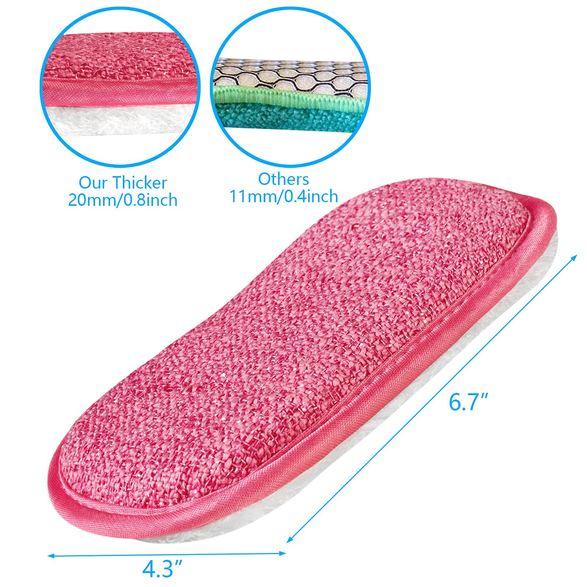 10 Pack Kitchen Dish Sponges Scrubber Non (10 Count)