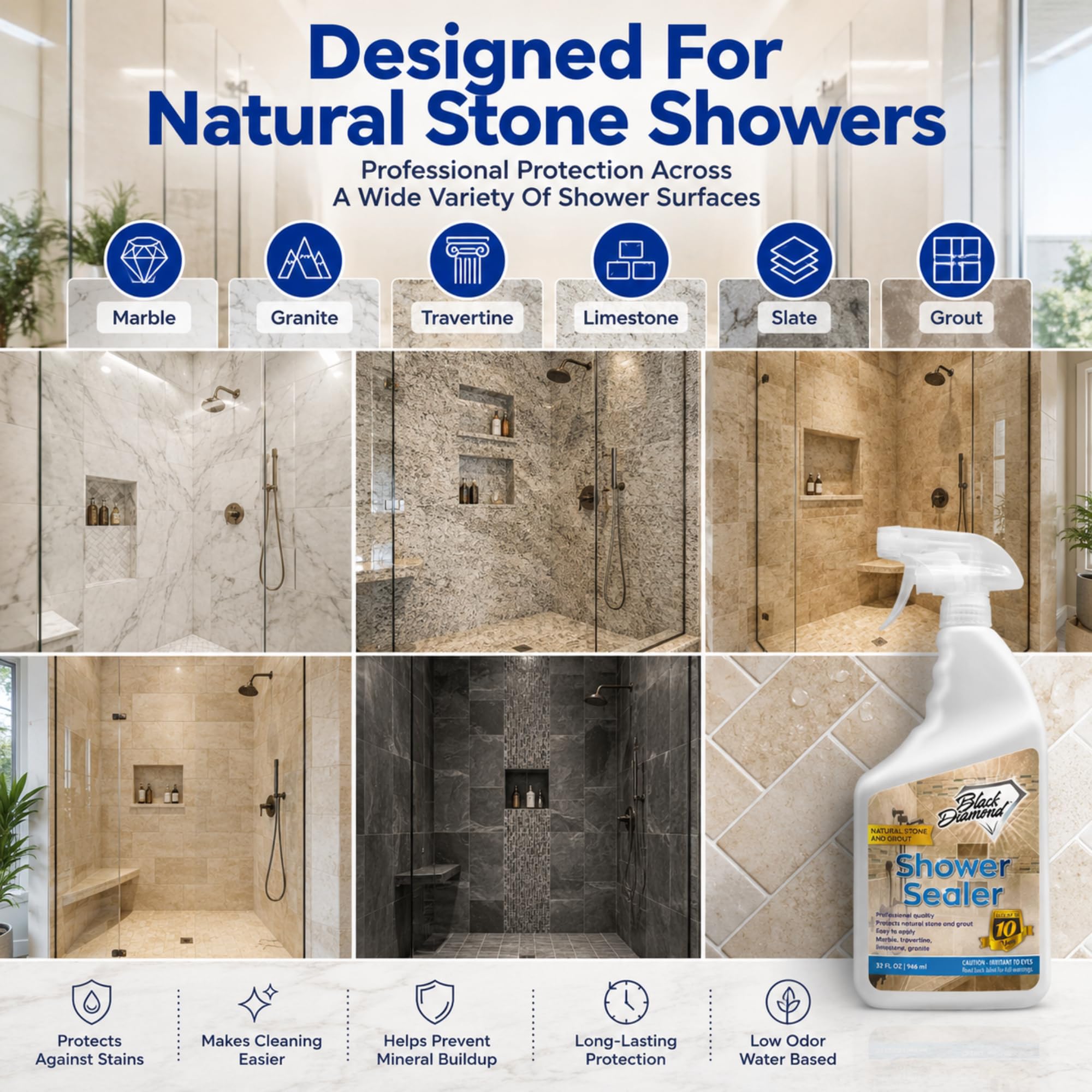 Natural Stone Shower Sealer (32 Fl Oz)