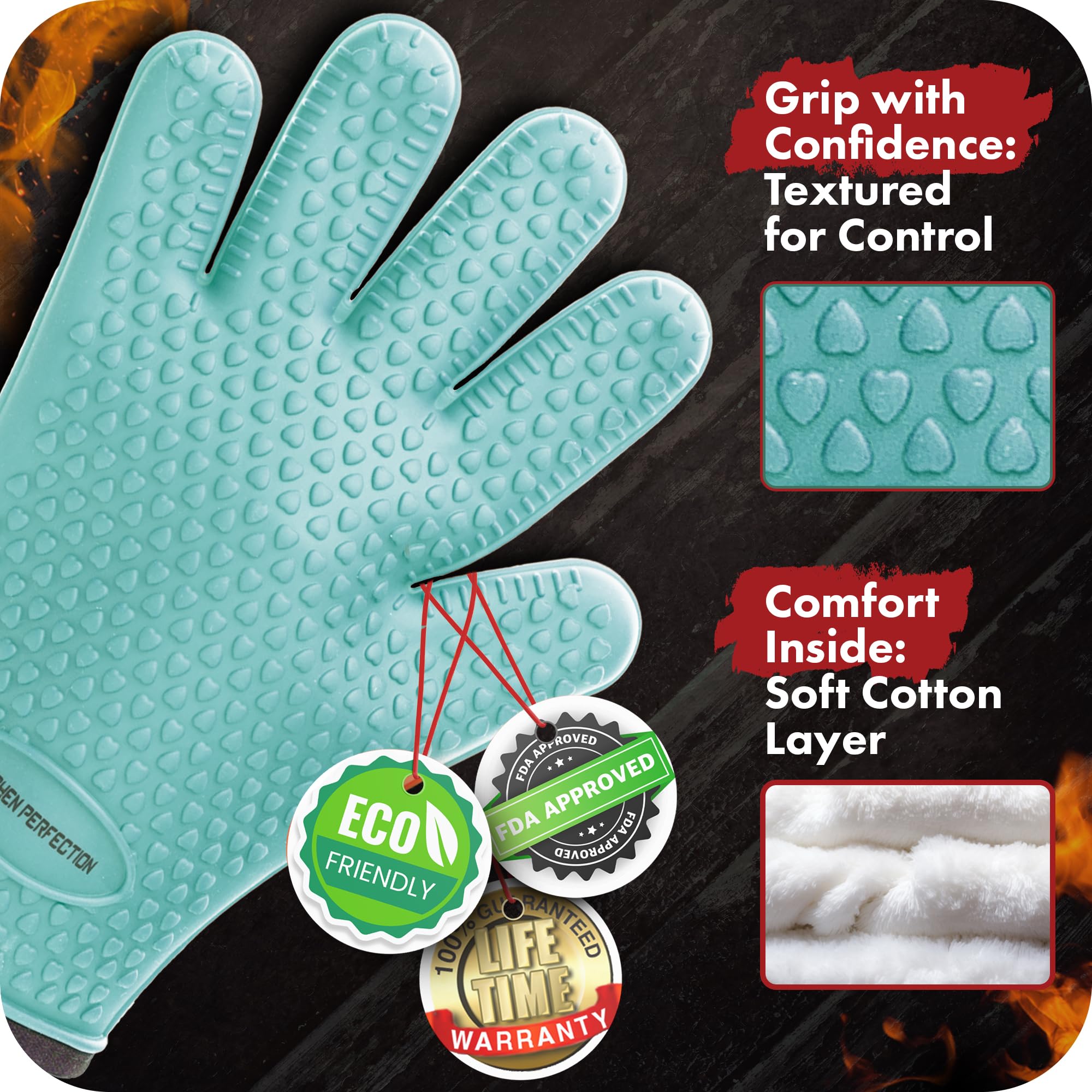 XL Silicone Smoker BBQ Gloves (2 Count)