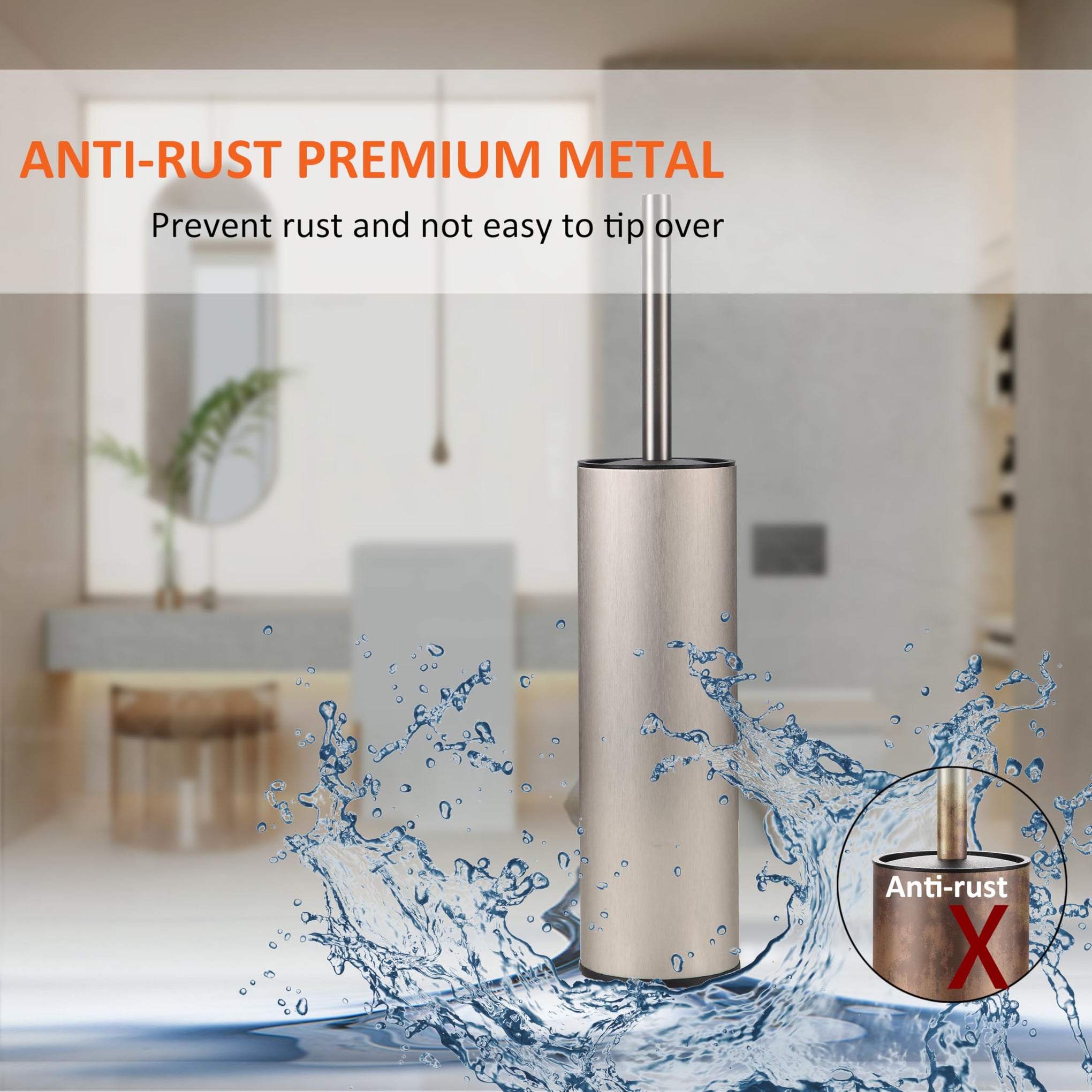 Toilet Brush and Holder (2 Count)