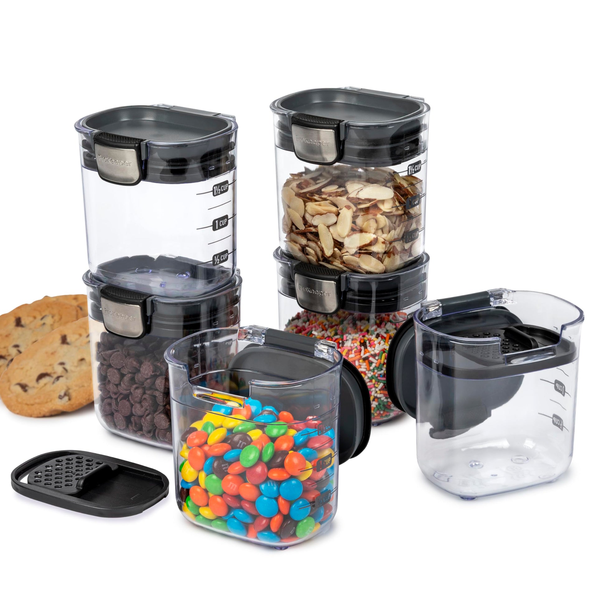 PKS 401 1.5 Cup Mini Prokeeper+ Airtight Silicone Seal Storage Container Great For Spices & Baking Acessories