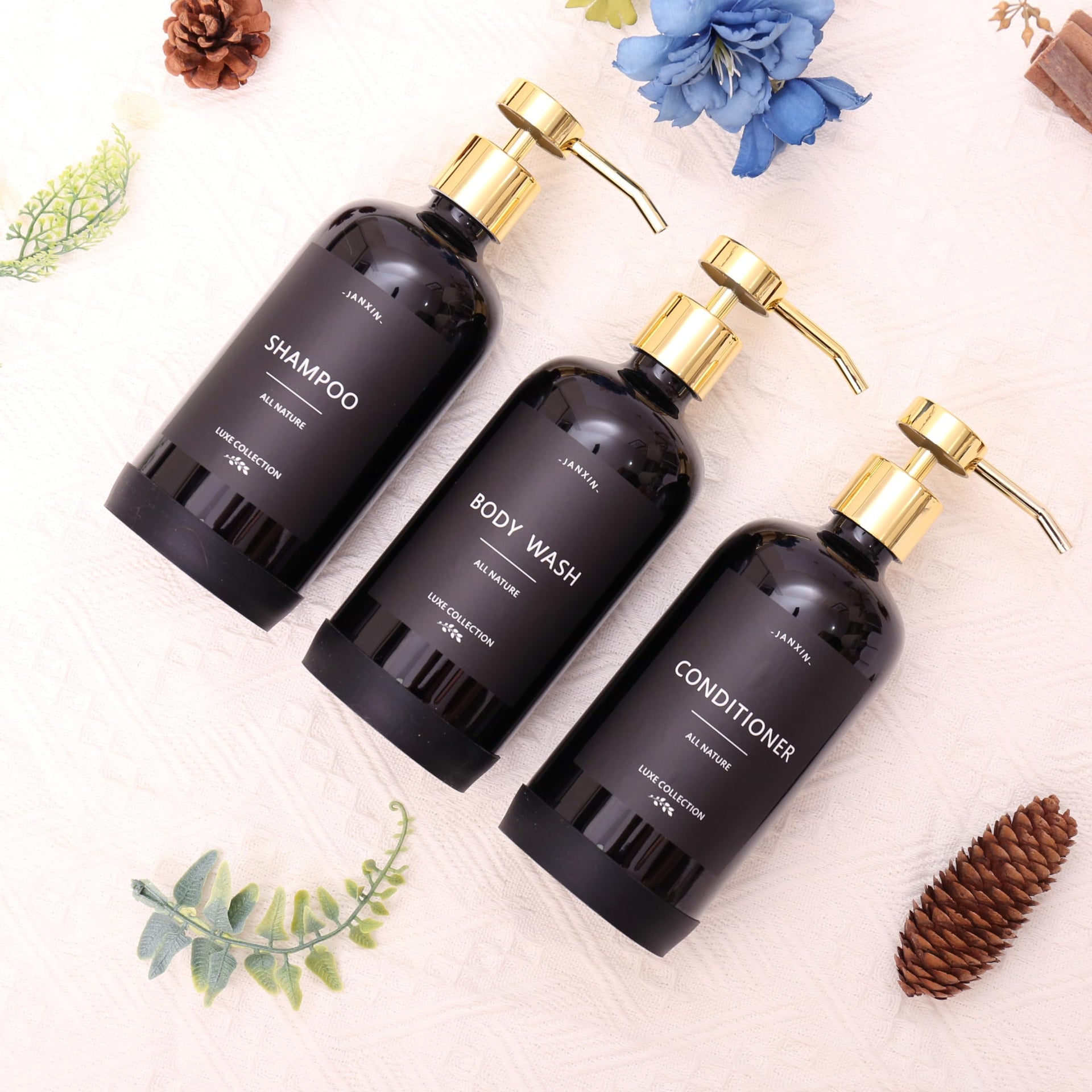 Shampoo and Conditioner Dispenser Set of 3 (3 Count)