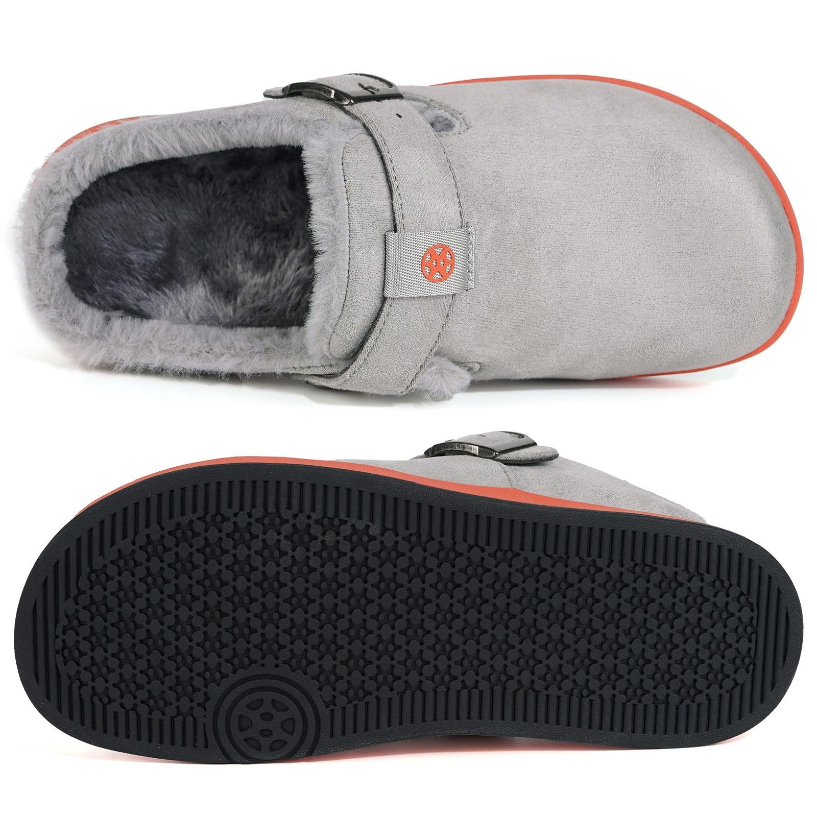 Fur Lined Clogs for Women Men Winter Slippers