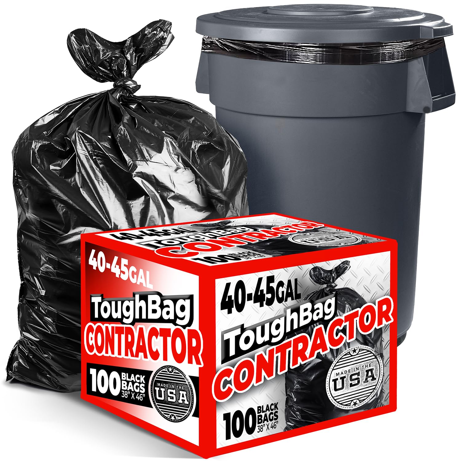 40 45 Gallon Trash Bags Heavy Duty (100 Count)