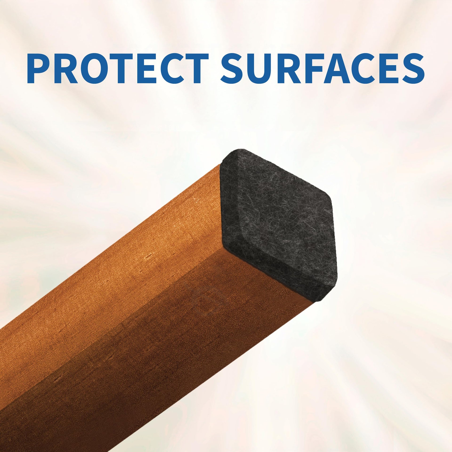 4717895N Heavy Duty Square Felt Furniture Pads to Protect Hardwood Floors from Scratches (48 Count)