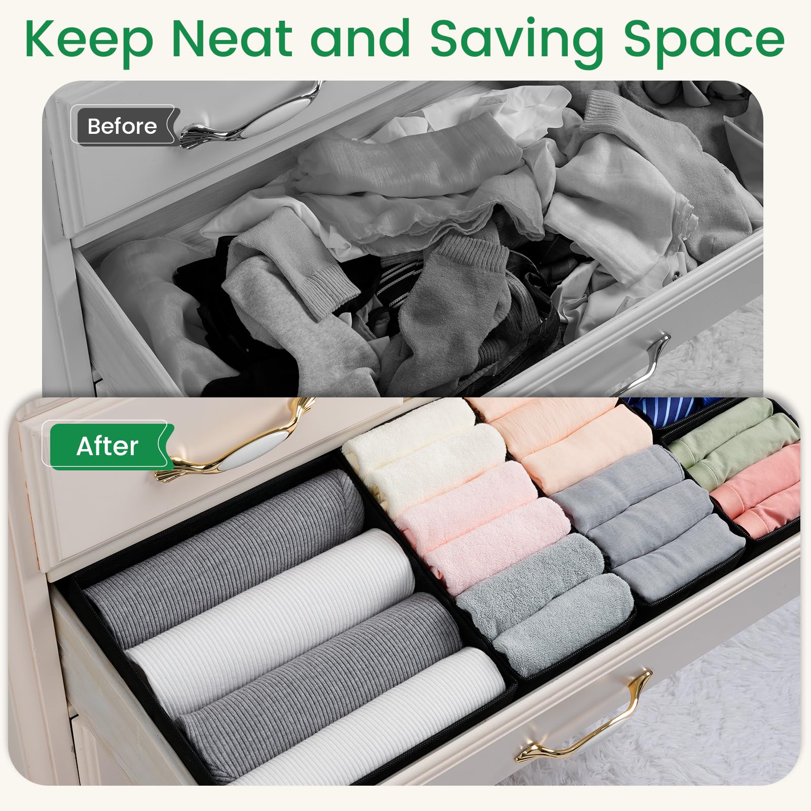 Drawer Organizer Clothes (24 Count)