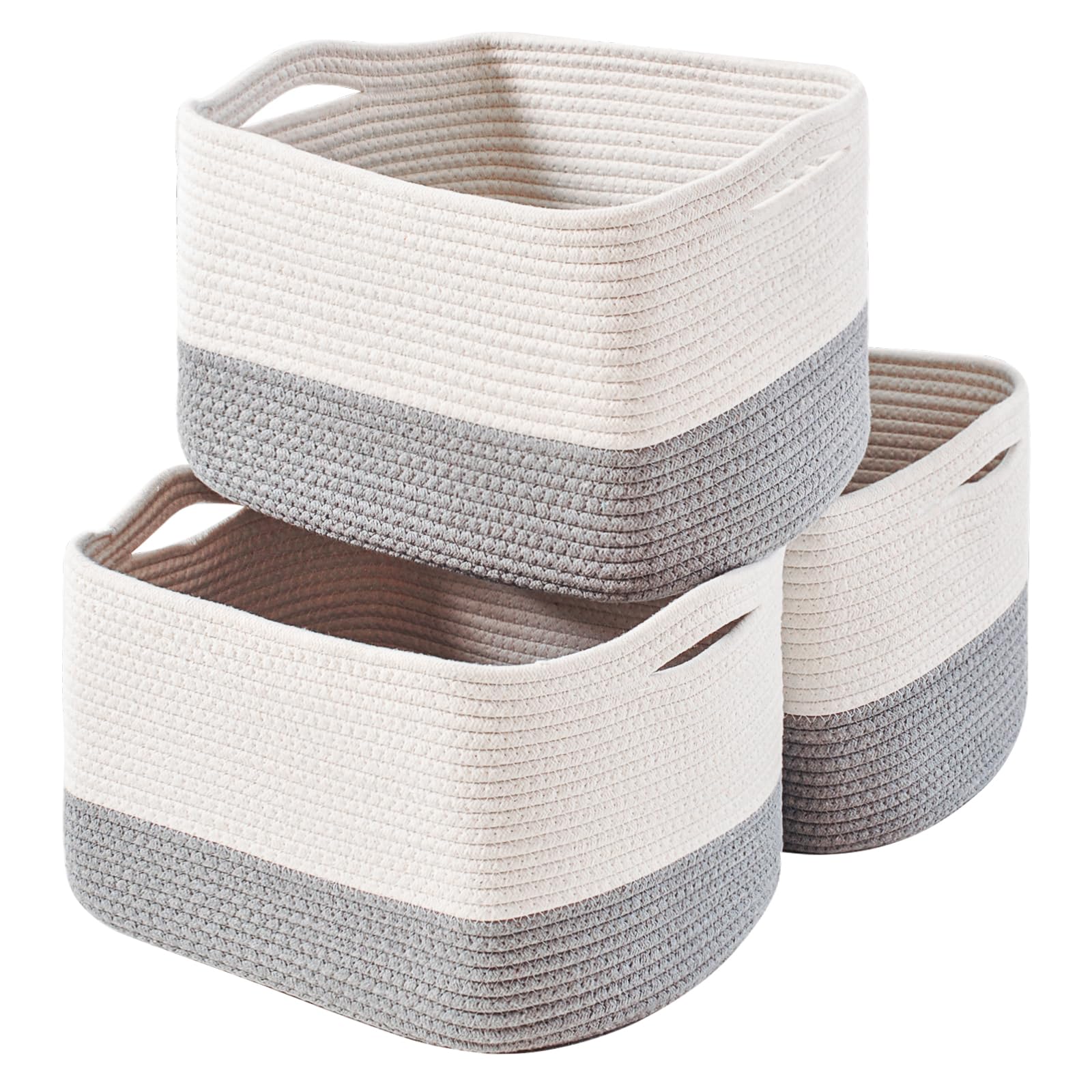 Storage Baskets for Organizing Shelves (3 Count)