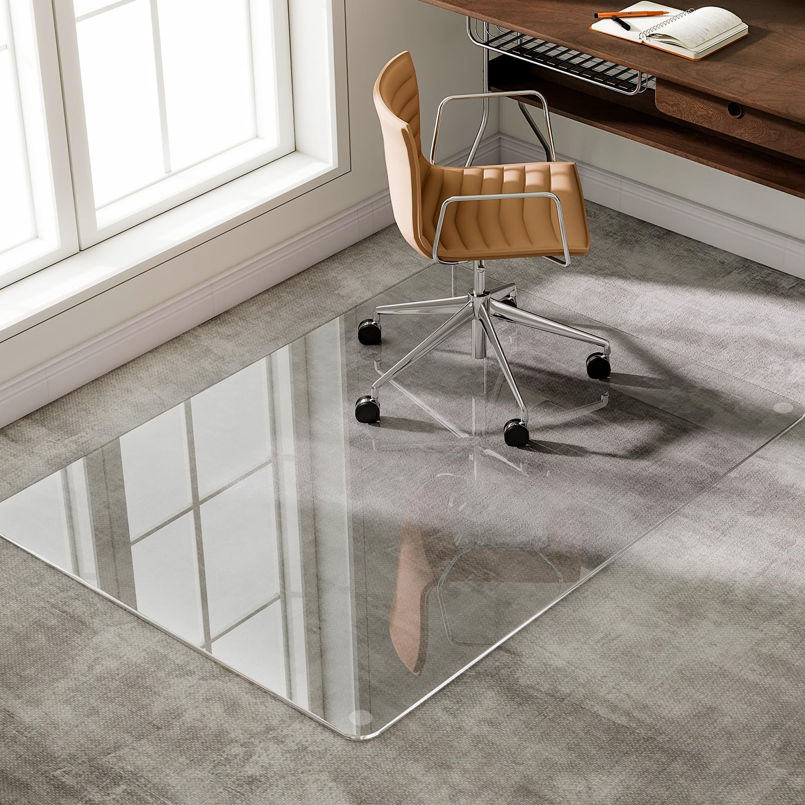 54"x32" Tempered Glass Chair Mat
